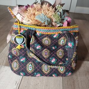 NWT Valdrome Made in France 100% Cotton Quilted Mini Purse Small Bag